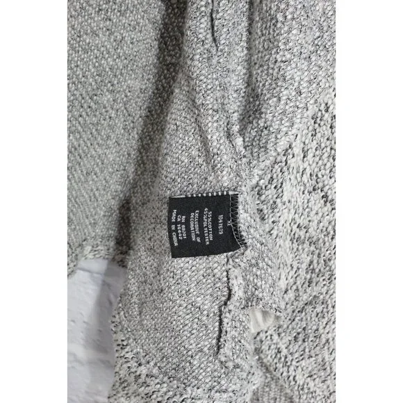 BNCI Blanc Noir White Gray Open Front Shawl Collar Cardigan Sweater XL - Picture 4 of 8